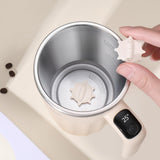 TLINNA Drink Stirrer,Self Stirring Mug,Self Stirring Coffee Mug,Suitable for Coffee, Milk, Cocoa and Other Beverages (Cream White)