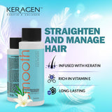 Keragen - Brazilian Keratin Smoothing Treatment, Blowout Straightening System for Dry and Damaged Hair, Formaldehyde Free, 2 Oz - Eliminate Curls and Frizz, Fine to Medium Hair