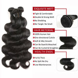 12A Body Wave Bundles Human Hair 20 22 24 inch Human Hair Bundles 100% Unprocessed Brazilian Virgin 3 bundles Body Wave Bundles for Woman Natural Color（20 22 24inch）