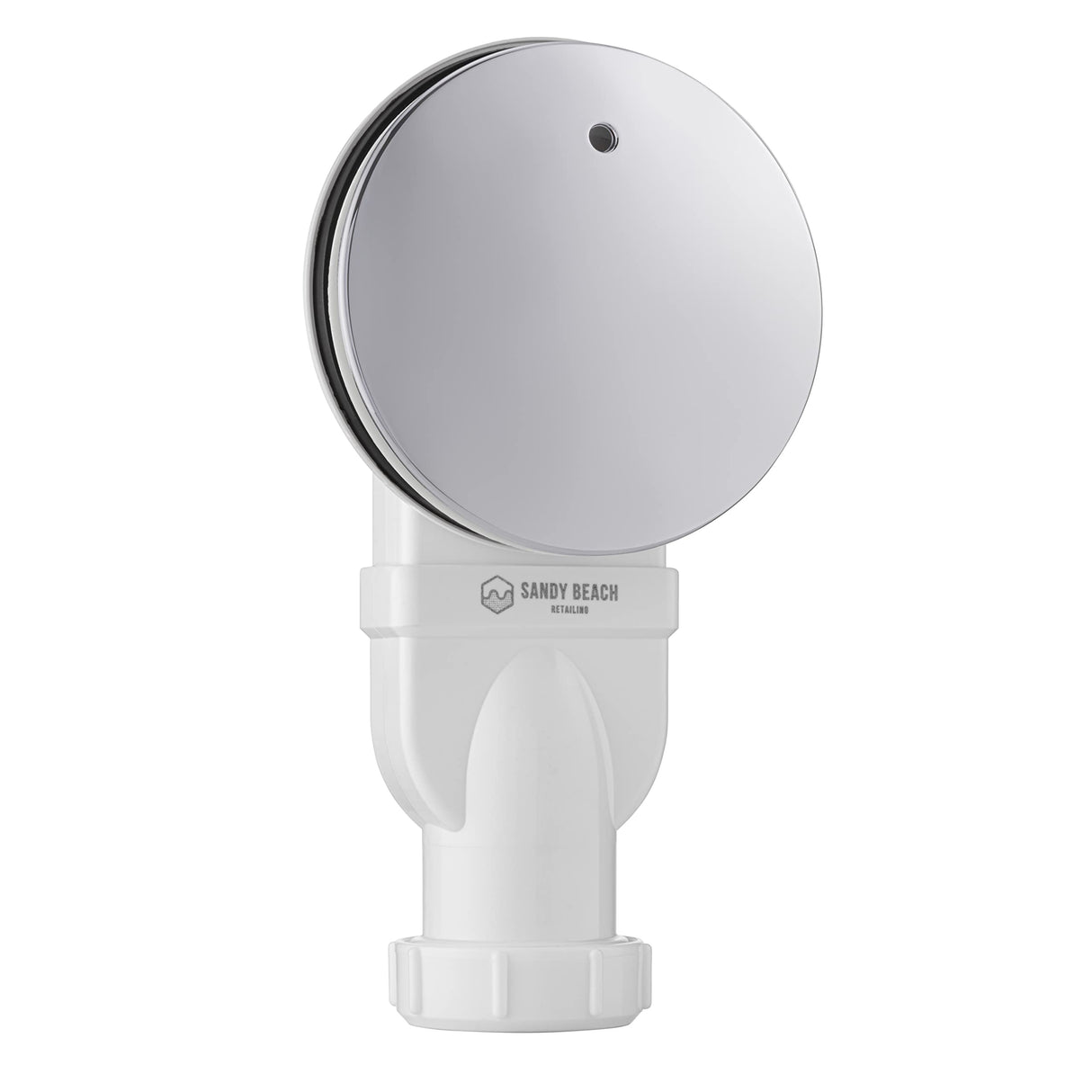 Sandy Beach Slimline Chrome Shower Bathroom Tray Waste Trap 90mm Diameter 48mm Depth