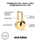 Ana Luisa Chunky Ball Earrings - 14K Gold Plated & Silver Rhodium Plated