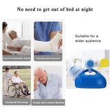 Male Urinal Bottle 68 OZ Portable Urinals for Men 59" Long Hose with Lid (Blue)