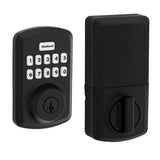 Kwikset Powerbolt 250 10-Button Keypad Matte Black Transitional Electronic Deadbolt Door Lock, Featuring Convenient Keyless Entry, Customizable User Codes and Auto-Locking