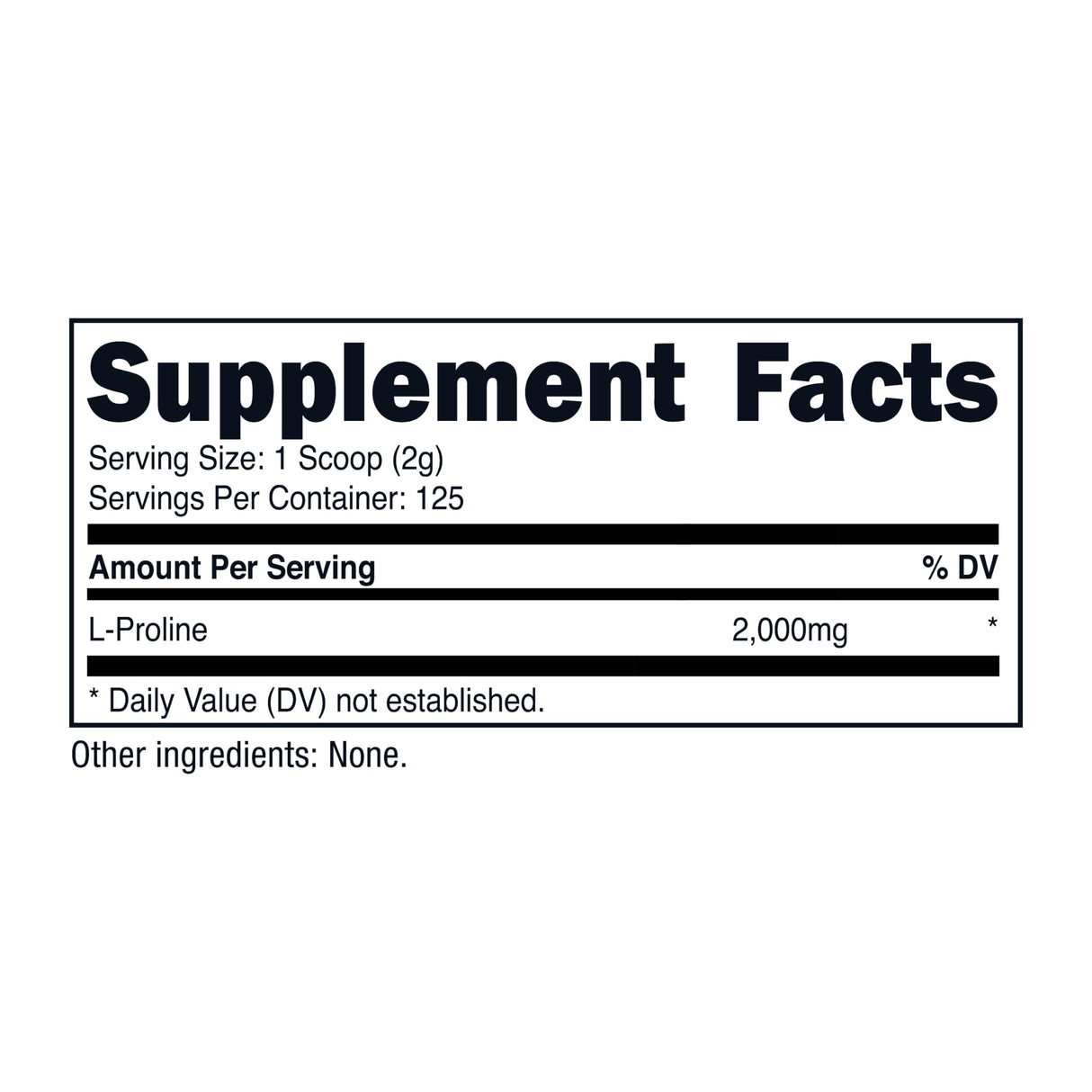 Nutricost L-Proline Powder 250 Grams - 2,000mg Per Serving, Non-GMO
