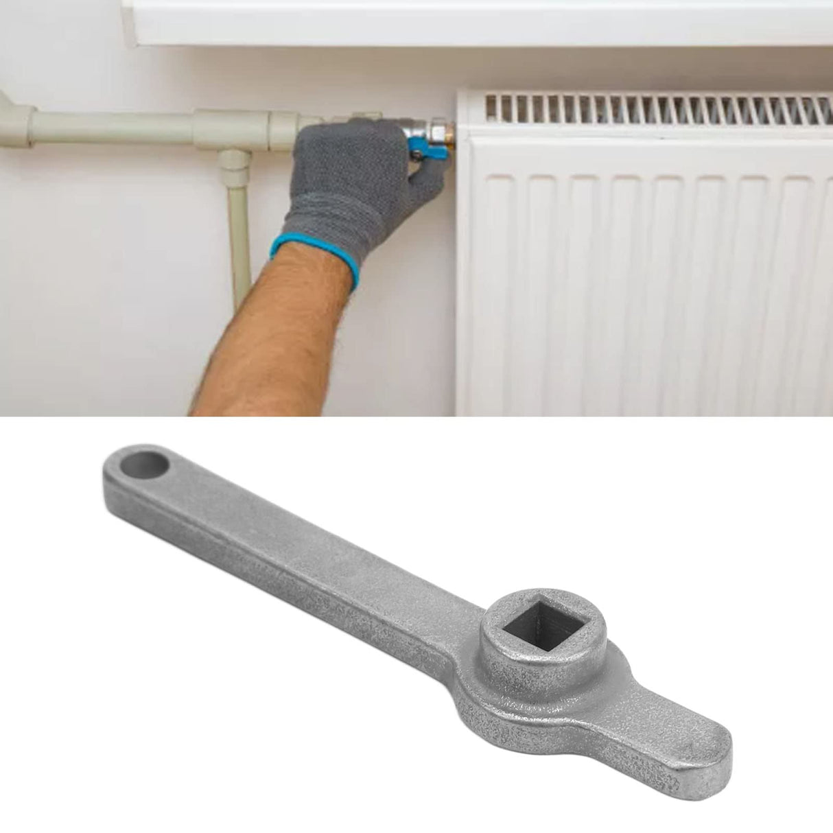 Garosa Air Outlet Handle Stainless Steel Valve Keys Square Integrated Air Outlet Wrench Bleed Hole Key Vent Air Valve Key for Heating Valve