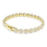 Una Angelic bracelet, Round cut, White, Gold-tSwarovski One plated