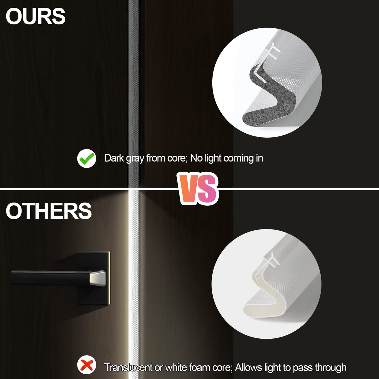 40FT Extra Long Kerf Weather Stripping Door Seal for Large Gaps and Easy Installation (White)