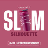 BlenderBottle Sport Sleek Insulated Stainless Steel Shaker Bottle with Wire Whisk, 25-Ounce, Raspberry – Protein Shakes & Hydration for Athletes & Fitness Enthusiasts, Easy Mixing, Slim Easy to Hold, Keeps Drinks Cold, Lockable Lid