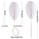 Ballinger White Ostrich Feathers Bulk - Making Kit 10Pcs 28 inch Large Boho Feathers for Vase, Floral Arrangement, Wedding Party Centerpieces and Christmas Home Decorations