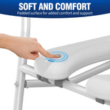 Raised Toilet Seat with Handles, Height and Width Adjustable FSA/HSA Eligible Toilet Seat Risers for Seniors 400lb Cozy Padded Raised Toilet Seat for Elderly, Handicap and Disabled Silver