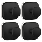 BKV Suction Cup Hooks for Shower,Heavy Duty Shower Hooks for Bathroom Wall,Glass Windows,Smooth Doors to Hang Towels,Robes,Coat,Reusable Suction Cup Wreath Hanger for Christmas Wreaths-Black(4 Pack)
