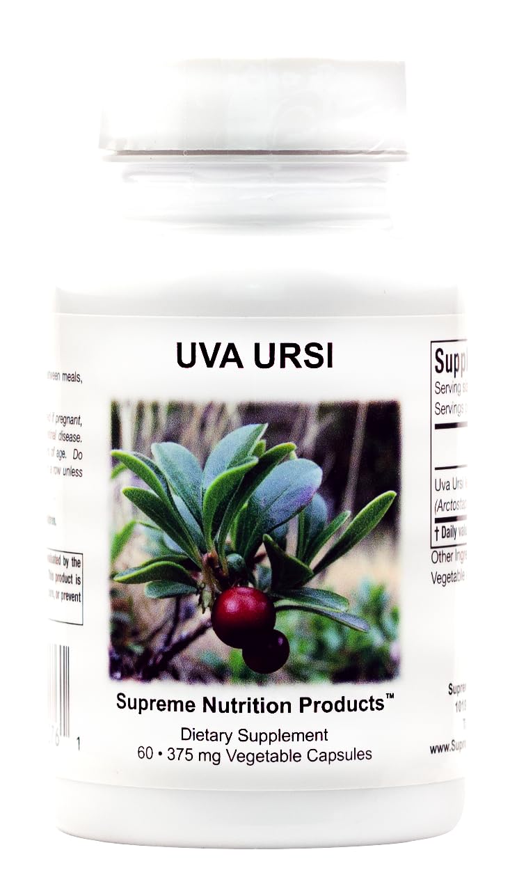 Supreme Nutrition Uva Ursi, 60 Pure Bearberry Vegetarian Capsules