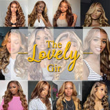 Honey Blonde Lace Front Wig - Human Hair, 13x6 HD Body Wave Highlight Ombre Lace Frontal Wig, Pre Plucked With Baby Hair, 180% Density, Glueless, 30inch