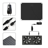 FlexSolar 12W Solar Panel Powered Fan Kit, Dual Waterproof IP65 Fans, 2500RPM High Speed, Solar Exhaust/Intake Fan for Chicken Coop, Greenhouse, Dog House, Pet House, Outdoor Shed Ventilation