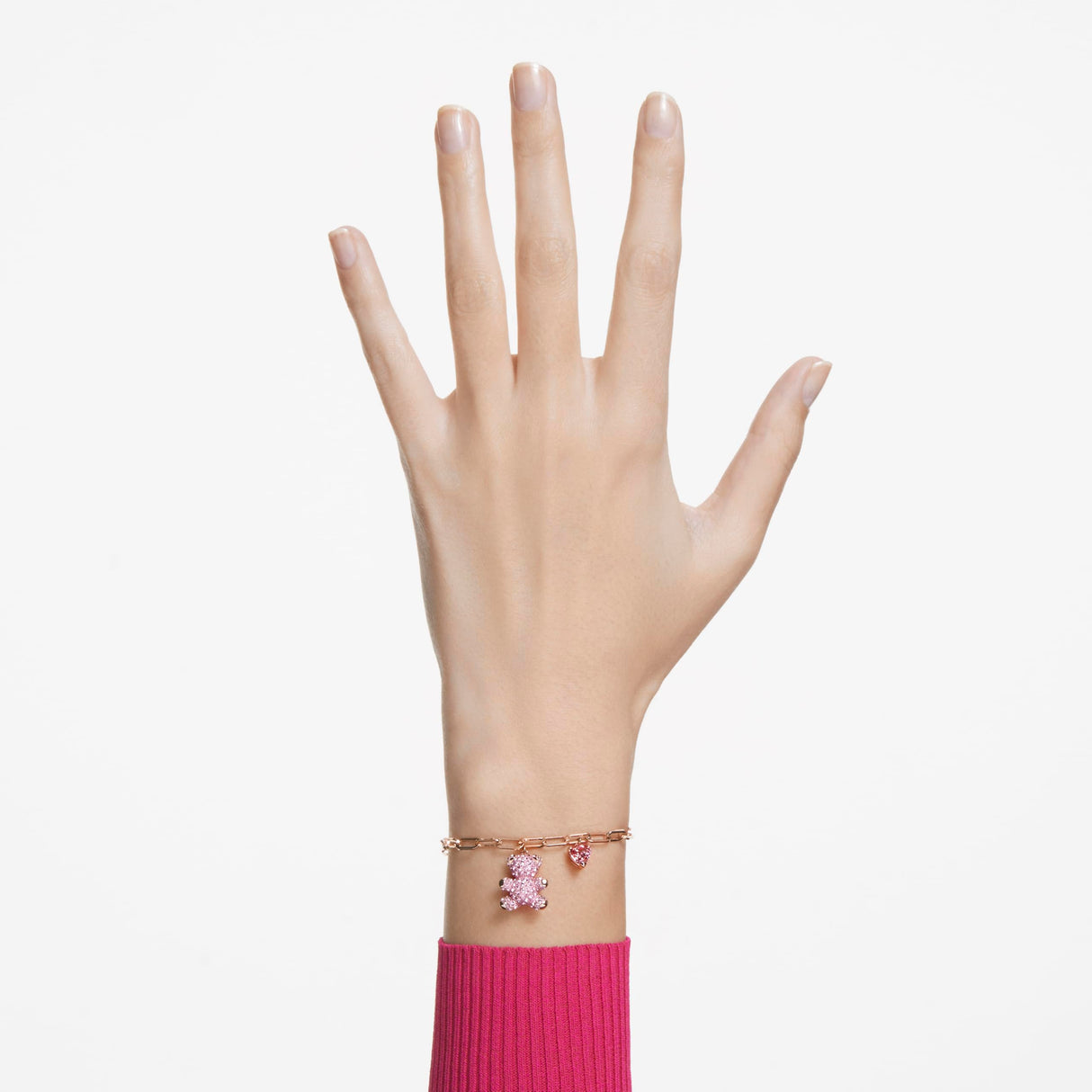 Swarovski Teddy bracelet Bear, Pink, Rose gold-tone finish