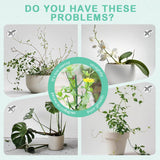 Plant Stakes Set, Stackable Monstera Plant Support, Garden Plant Support Stakes for Indoor Outdoor Plants, Climbing Structures Holder Stick Moss Pole for Support Tall Potted Plants (Green 5 Pack)