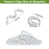 Mqacpu 50Pcs Tomato Clips,Plastic Trellis Clip Secured Plant Support Clips
