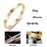 RIMRIVA Gold Bracelets for Women Love Bangle Bracelet Friendship