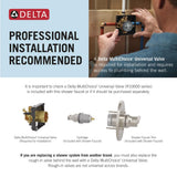 Delta Arvo 14 Series Brushed Nickel Shower Faucet Set with In2ition 2-in-1 Dual Shower Head with HandHeld Spray Combo, Valve Trim Kit, SpotShield Stainless 142840-SP-I (Valve Included)