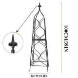 GOOOXIM Metal Obelisk Trellis - 38.3"" Climbing Support for Vines & Roses