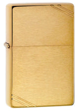 Zippo Vintage Brushed Brass with Slashes Pocket Lighter