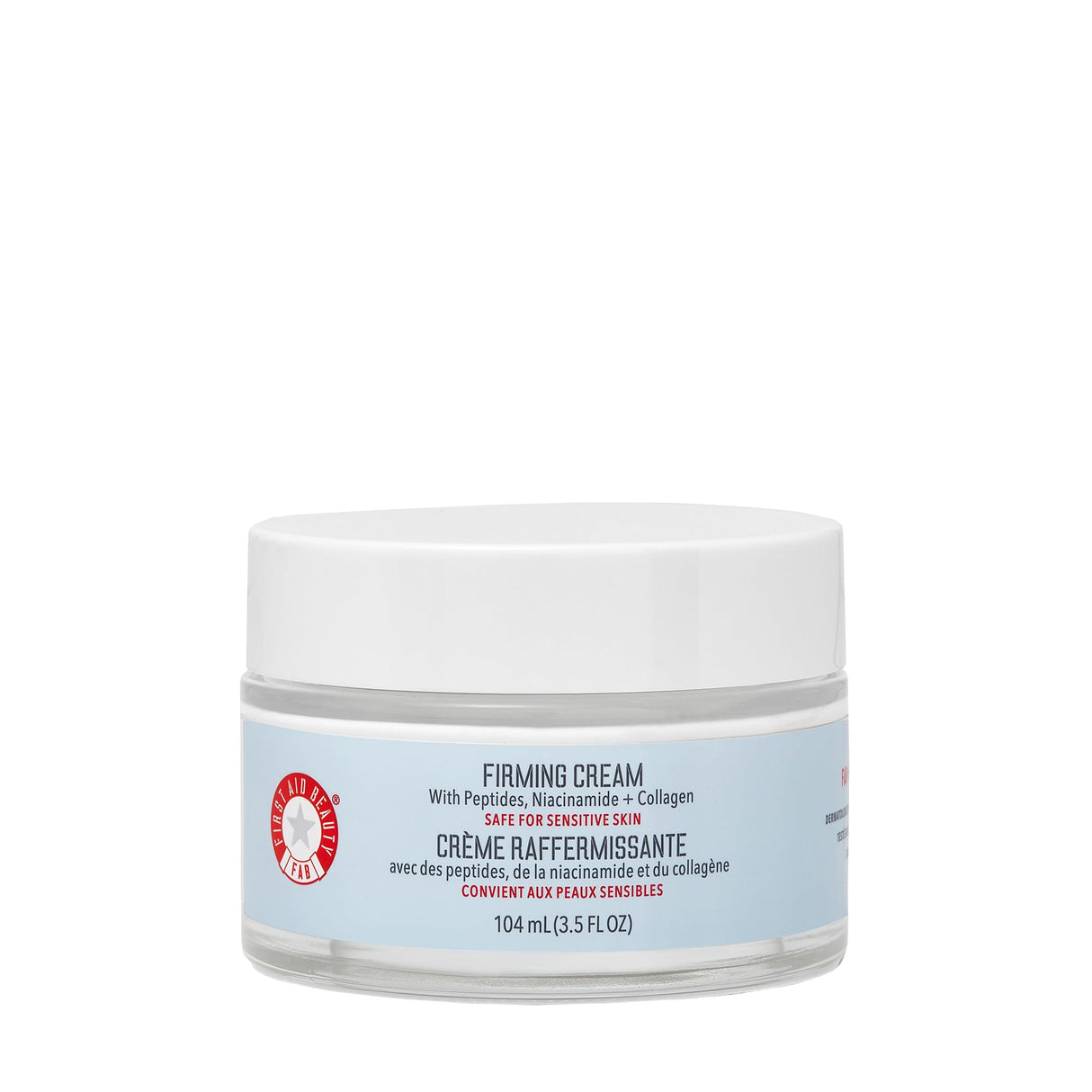 First Aid Beauty - Firming Collagen Cream with Peptides & Niacinamide, Ultra-Rich Plumping Moisturizer, Hydrates & Visibly Firms, Non-Comedogenic, Safe for Sensitive Skin, 3.5 oz