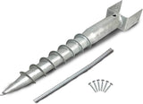 Ashman Ground Screw (1 Pack), No Dig, U-Model Screw in Post Stake - 27" Inch Long, Fits Standard 4x4 (3.5" X 3.5" Inch) Great for Mailbox Posts.