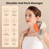 ACKIND Neck Massager with Heat, Shiatsu Shoulder Massage, Electric Acupressure Neck Massager Best Gift for Parents/Elders/Health/Women/Men Deep Kneading Massage Like Human to Free Your Hand
