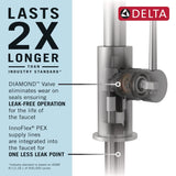 Delta Faucet Essa Touchless Kitchen Faucet with Touch Technology, Brushed Nickel Kitchen Sink Faucet with Pull Down Sprayer, Arctic Stainless 9113TL-AR-DST