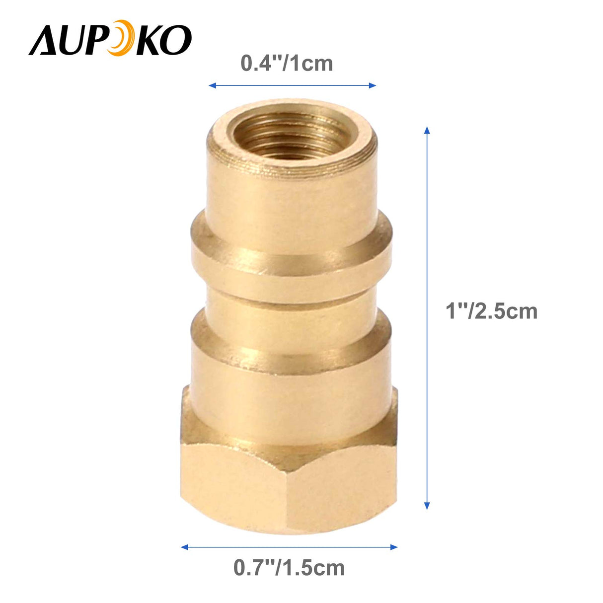 Aupoko A/C Retrofit Valve with Dust Cap, R12 R22 to R134A Fast Quick Conversion, 1/4" to 8v1 Thread, with R134A Quick Coupler Interface and Core Valve