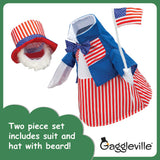 Gaggleville Uncle Sam Goose Outfit, Fits Large 23" H Statue, by Fox Valley Traders