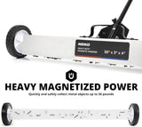 NEIKO 53418A 36-Inch Magnetic Pickup Sweeper with Wheels, Adjustable Handle, and Floor Magnet, Heavy-Duty Magnet to Pick Up Nails, 55-Pound Capacity