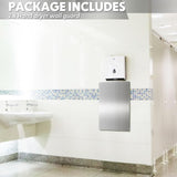 Gisafai 1 Pcs 24 x 16 Inch Stainless Steel Backsplash Panel Hand Dryer Splash Guard Wall Backsplash Protector with Ultra Strength Adhesive for Bathroom, Kitchen, Stovetop