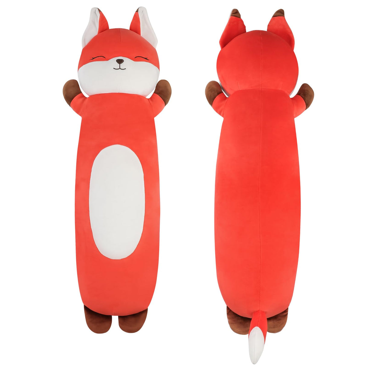 Dalmao 36 inch Orange Fox Stuffed Animal, Soft Long Pillow, Giant Cute Fox Body Pillow Plushies Toy Gift for Kids, Boys Birthday, Halloween, Christmas