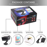 16 Color Water Ripple Lights, Sound Activated Flash Water Wave Lights Party Lighting LED Water Effect Projector Holiday Light with Remote for Disco Christmas Halloween Wedding Kids Room