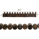 WORTH Wooden Log Rolls Garden Edging, 6.5" H x 47" L Landscape Lawn Border