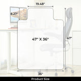 Office Chair Mat for Hard Wood Floors 36"x47" Heavy Duty Floor Protector Easy Clean