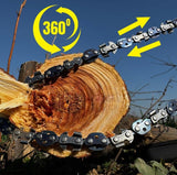 55 Inch High Limb Rope Saw with 70 Sharp Teeth, Effortless 360° Arborist Tree Limb Cutter – Dual Sided Chain Cutting Tool for High Branches, Pocket Wire Chain for Outdoor Adventures with Storage Box