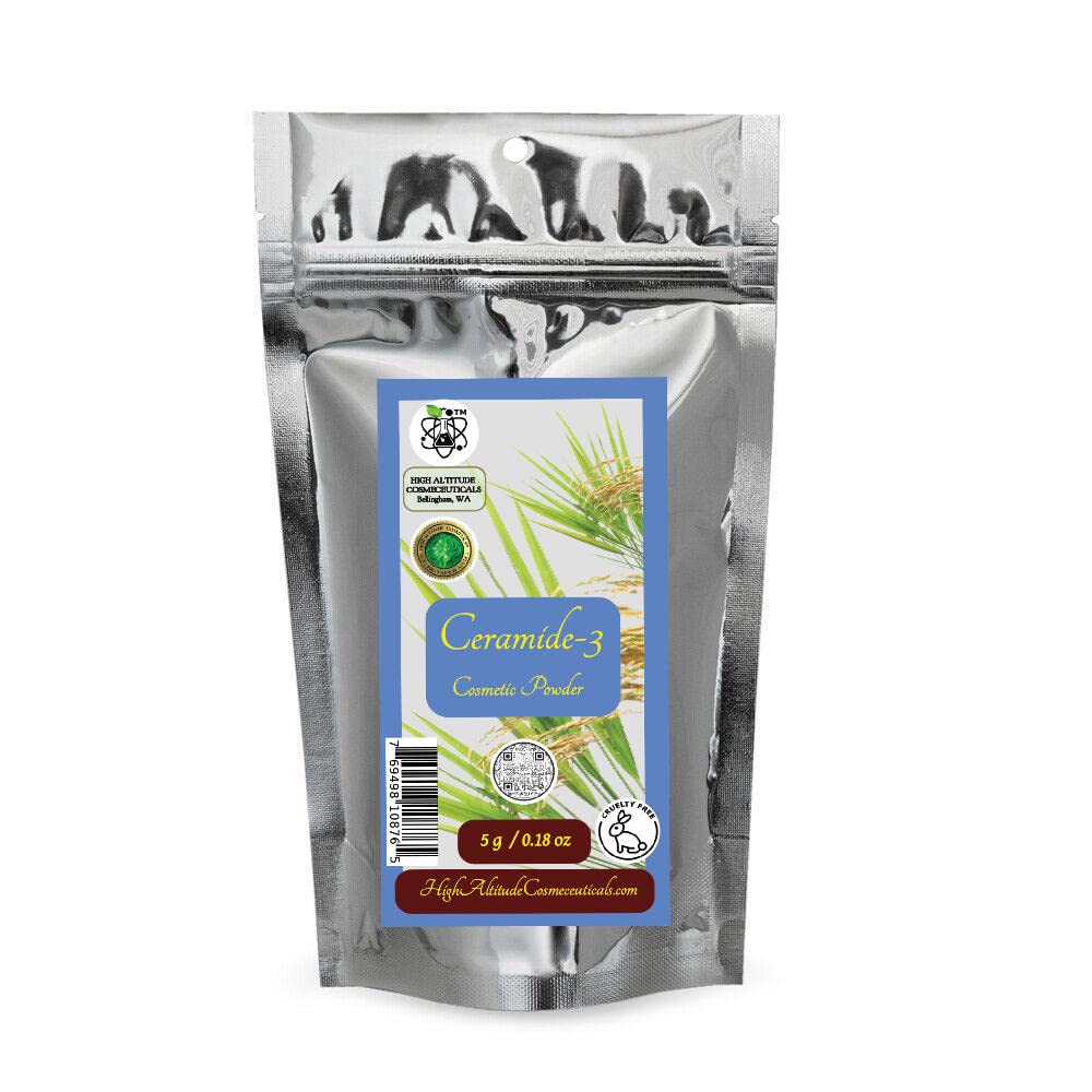 Ceramide 3 Powder - 100% Pure Cosmetic, Water-soluble, Make DIY Ceramide Serum, Cream, Lotion for Skin Barrier Repair, Ageing Dry Sagging Mature Skin, Wrinkles - 5g (0.18oz)