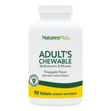 Natures Plus Adult's Chewable Multivitamin - 90 Vegetarian Tablets - Pineapple Flavor - Natural Whole Foods Supplement for Overall Health, Energy - Gluten-Free - 90 Servings