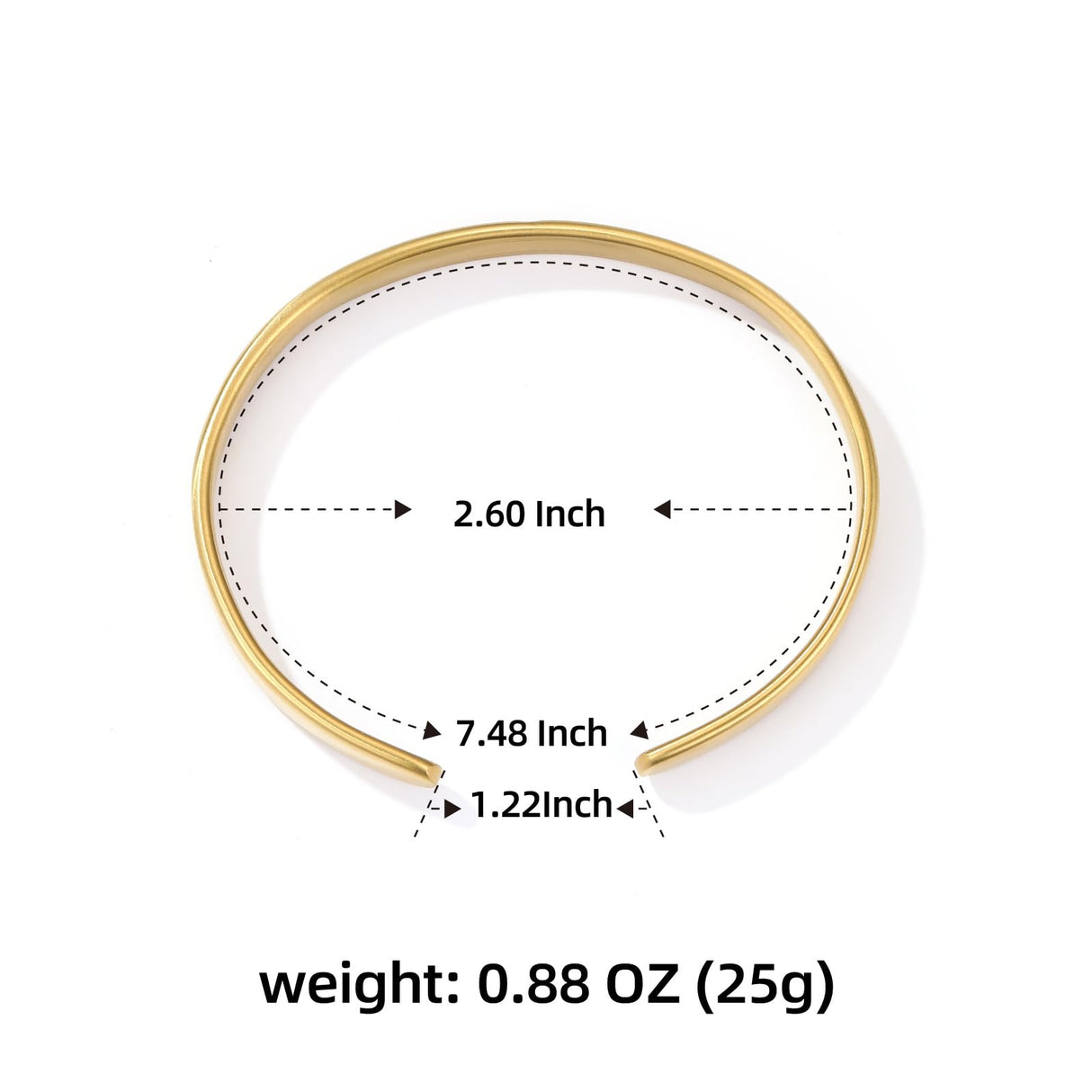 Be & Cheery Gold Bangle Bracelet for Women, 14k Gold Plated Adjustable Bracelet, Trendy Stackable Open Bracelet Bangle, Hypoallergenic Fashion Jewelry for Women, Chunky Dainty Bangle Cuff for Gifts (Polished, 1)