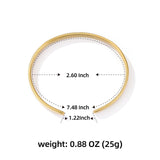 Be & Cheery Gold Bangle Bracelet for Women, 14k Gold Plated Adjustable Bracelet, Trendy Stackable Open Bracelet Bangle, Hypoallergenic Fashion Jewelry for Women, Chunky Dainty Bangle Cuff for Gifts (Polished, 1)