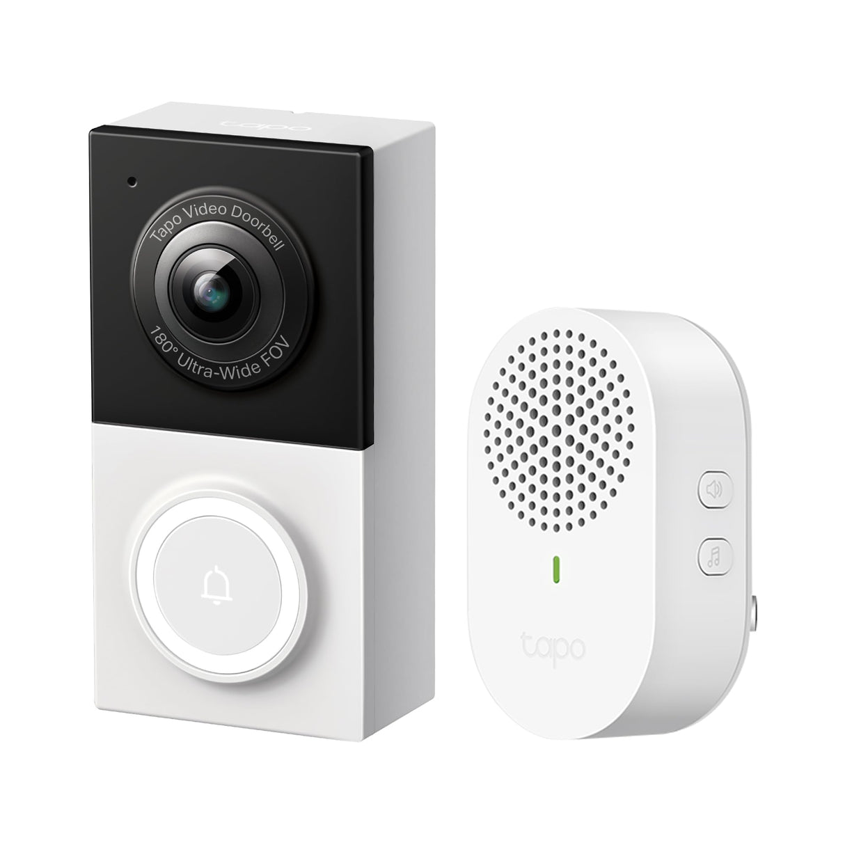 Tapo 2K Wired Smart Video Doorbell - 180 Ultra-Wide Field of View, Person/Vehicle/Package Detection, 2-Way Audio, Color Night Vision, Subscription-Free Local Storage or Optional Cloud, D130