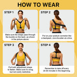 Posture Corrector Back Brace for Women & Men - Adjustable Straps for Neck & Shoulder Comfort, Breathable Upper Back Straightener, Invisible Under Clothes, Comfortable Ergonomic Design (28-48") (28-48")