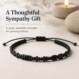 Live Gems - Daddy of an Angel Bracelet for Men – Miscarriage Gift for Dad – Loss of Baby Memorial – Sympathy Gift for Grieving Father – Hidden Message Morse Code Jewelry