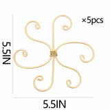 YOHSNOR 5PCS Monstera Plant Support Hooks-Gold 5.5in Stem Supports