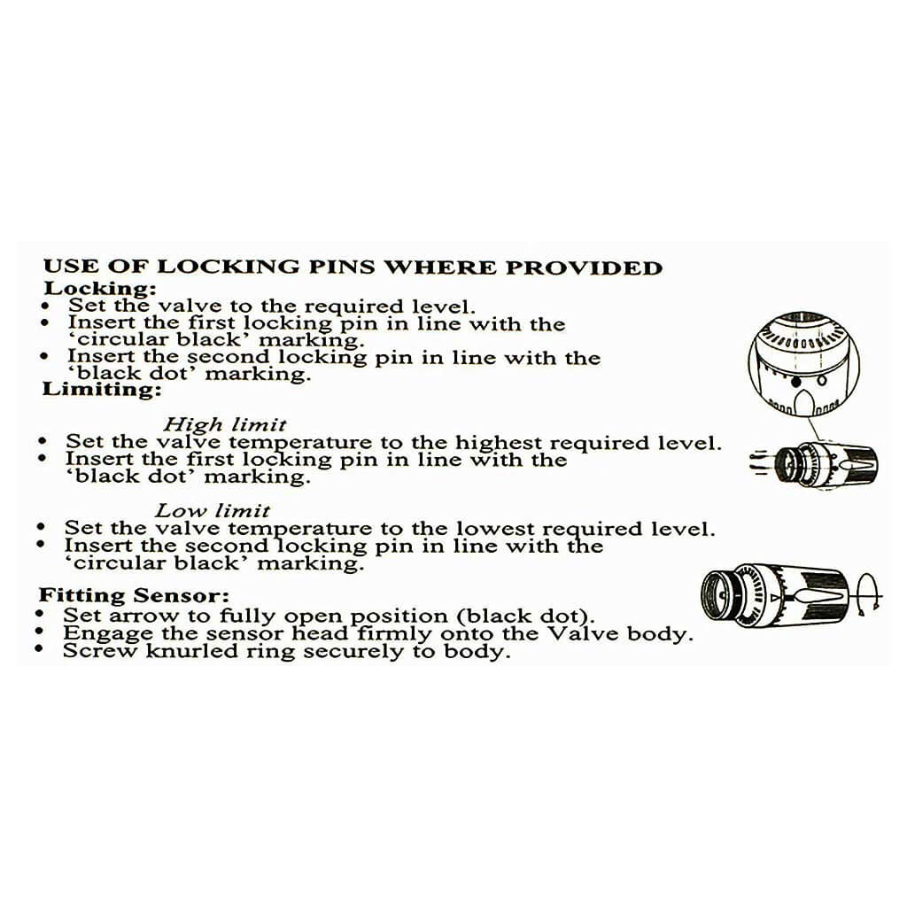 Myson Standard Thermostatic Radiator Valve Replacement Head Only (TRV 2 WAY)