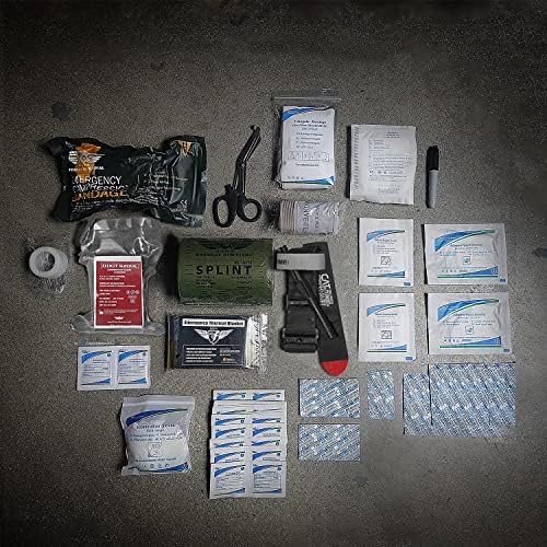 EVERLIT Emergency Trauma Kit, CAT GEN-7 Multi-Purpose SOS Everyday Carry IFAK for Wilderness, Trip, Cars, Hiking, Camping, Father’s Day Birthday Gift for Him Men Husband Dad Boyfriend (Tan)