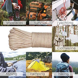 TECEUM 5/32" Paracord Rope 1000 – 1000ft / 200ft / 100ft / 50ft – Tactical Parachute Cord 4mm – 45+ Colors – Nylon String for Survival & Camping Gear – Stripe Cord for Survival – Utility Rope