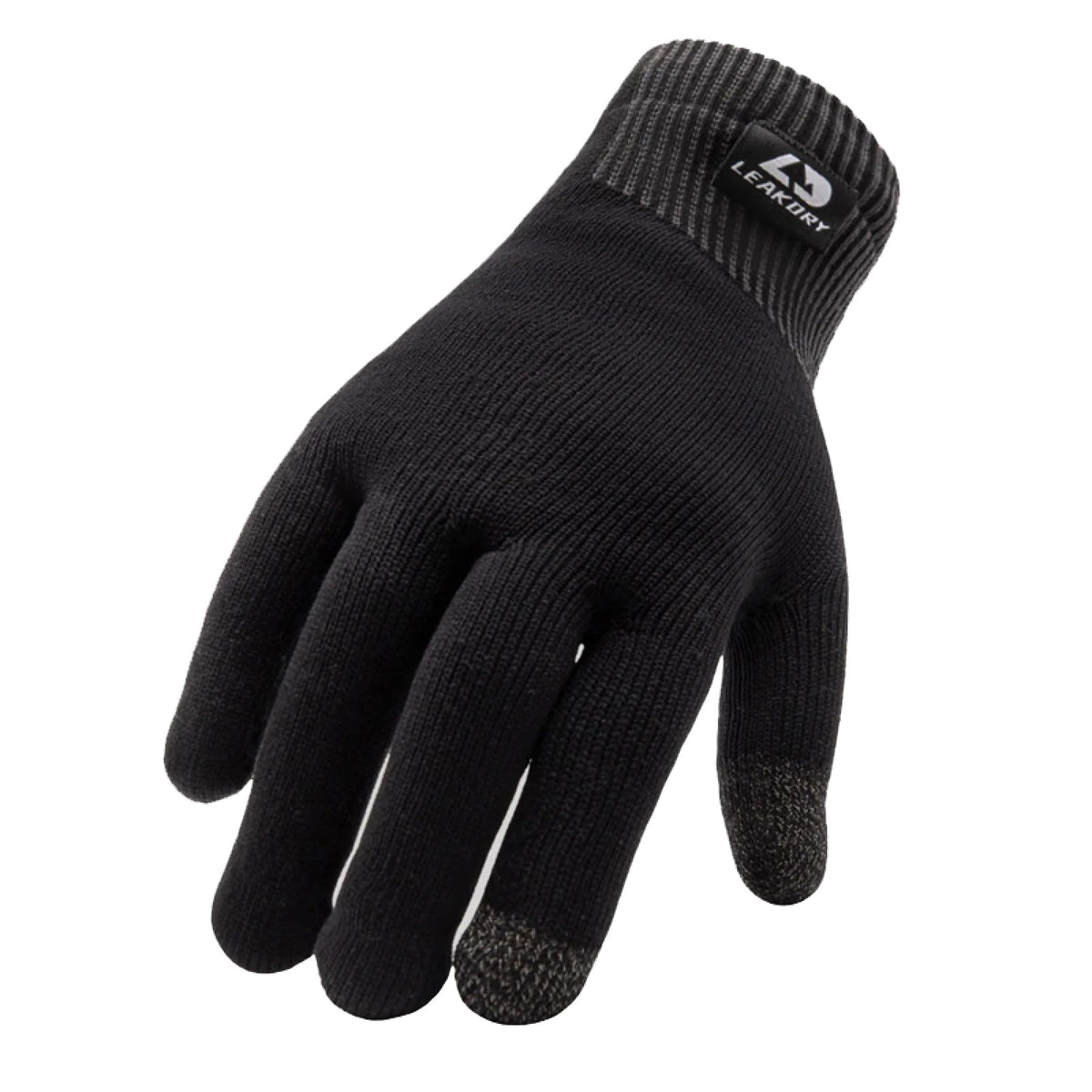 LEAKDRY Waterproof Merino Wool Touchscreen Gloves,3-Layer Inusulated Thermal Winter Gloves,Windproof for Hiking Skiing Unisex (Black, L)